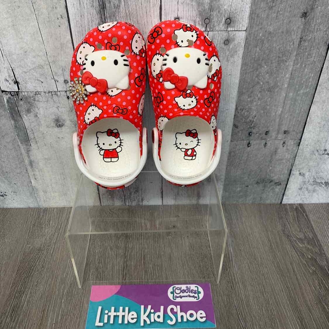 Size 11 Red/White Crocs Water Shoes