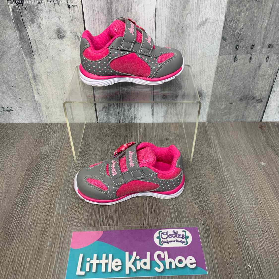 Size 5 Gray/Pink Disney Sneakers