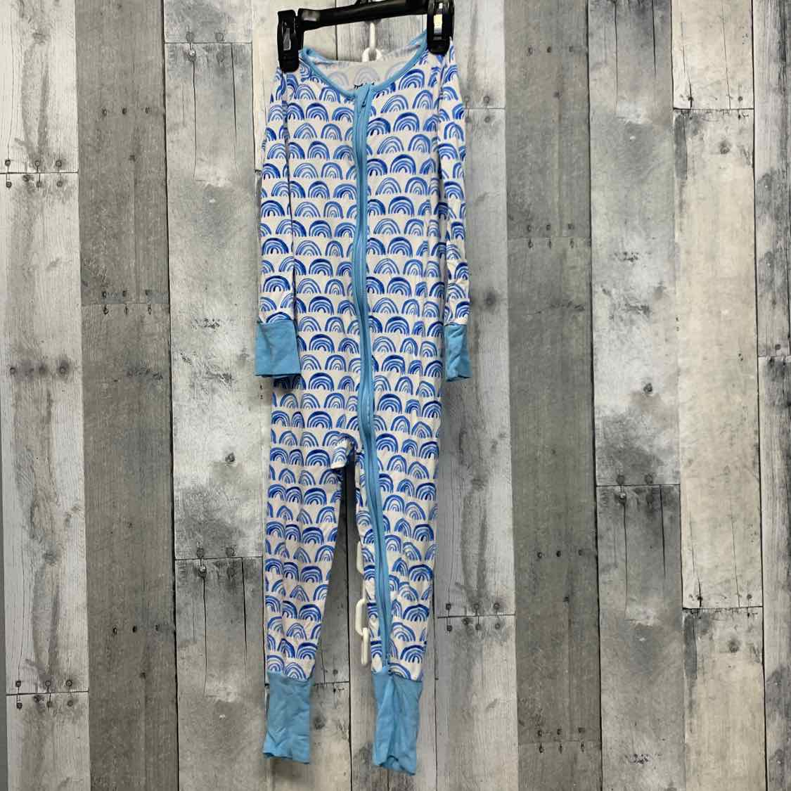 Size 18-24 Months White/Blue Little Sleepies Footy PJs