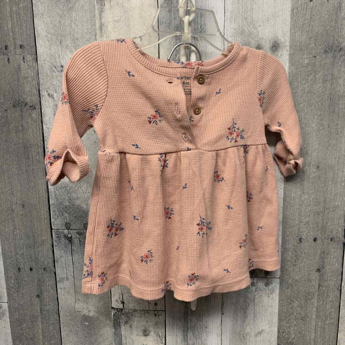 Size 6 Months Pink Floral Print Carter's 2pc Dress