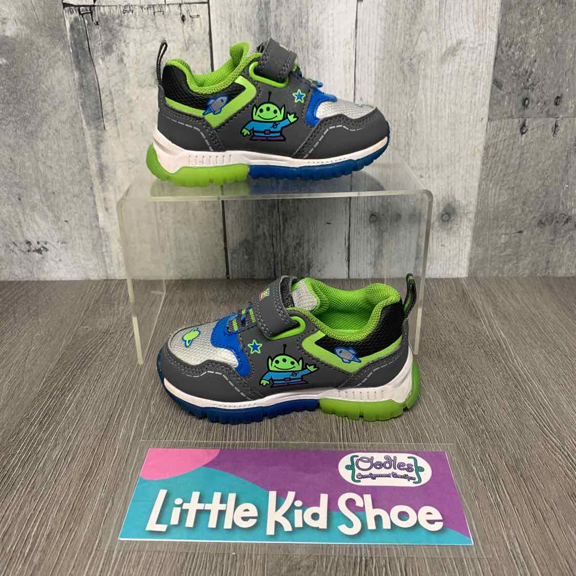 Size 5 Gray/Green Disney Sneakers