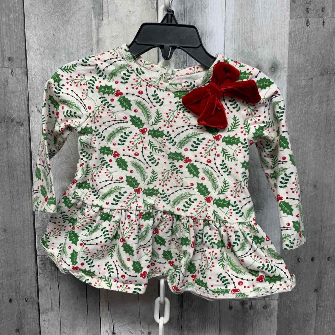 Size 9 Months White Print Baby Essentials Long Sleeve Shirt