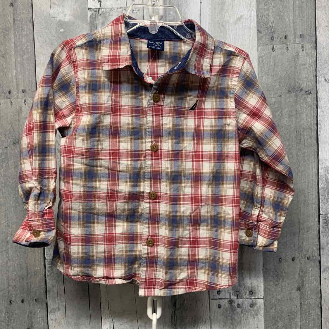 Size 24 Months Red/Blue Nautica LS Button Up
