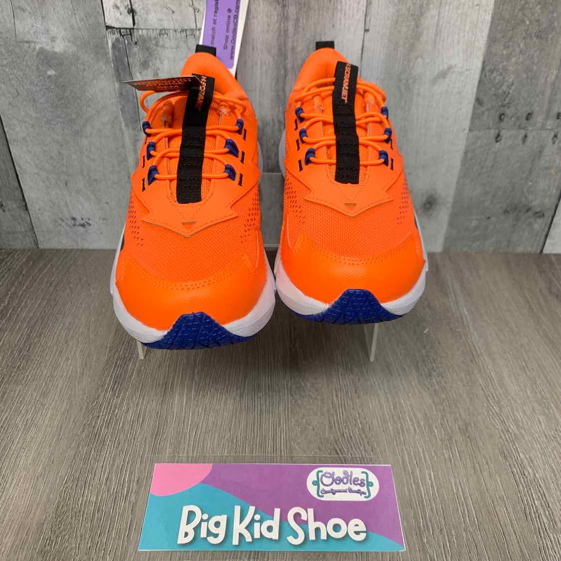 Size 3 Orange/Blue Sport Brand Sneakers