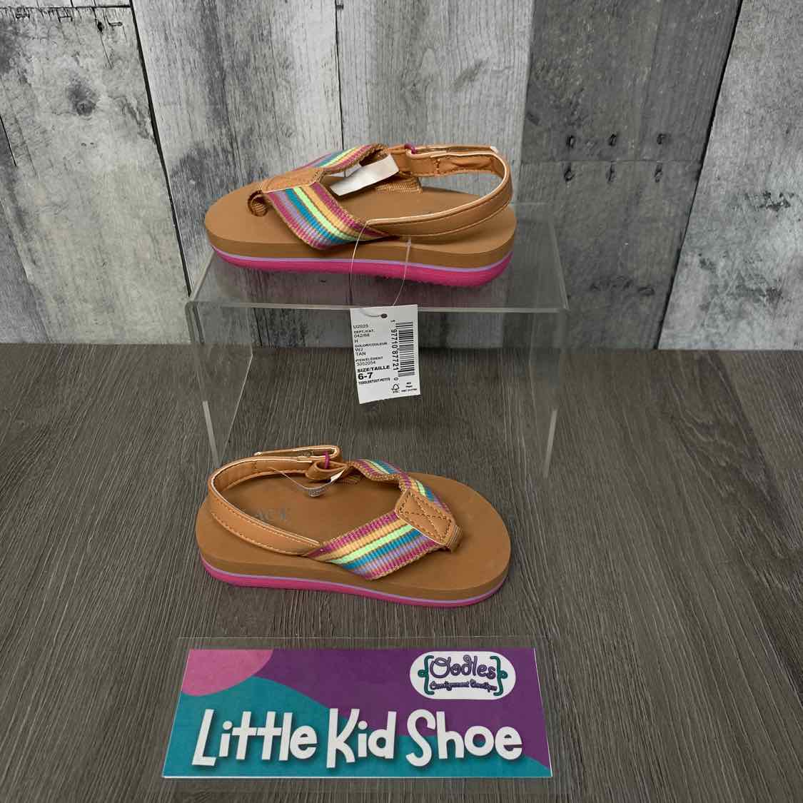 Size 6/7 Brown/Pink Children's Place Sandals
