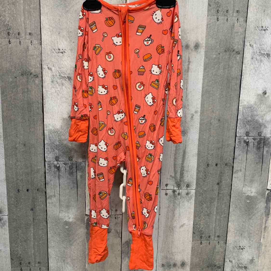 Size 6-12 Months Pink Print Bamboo Footy PJs