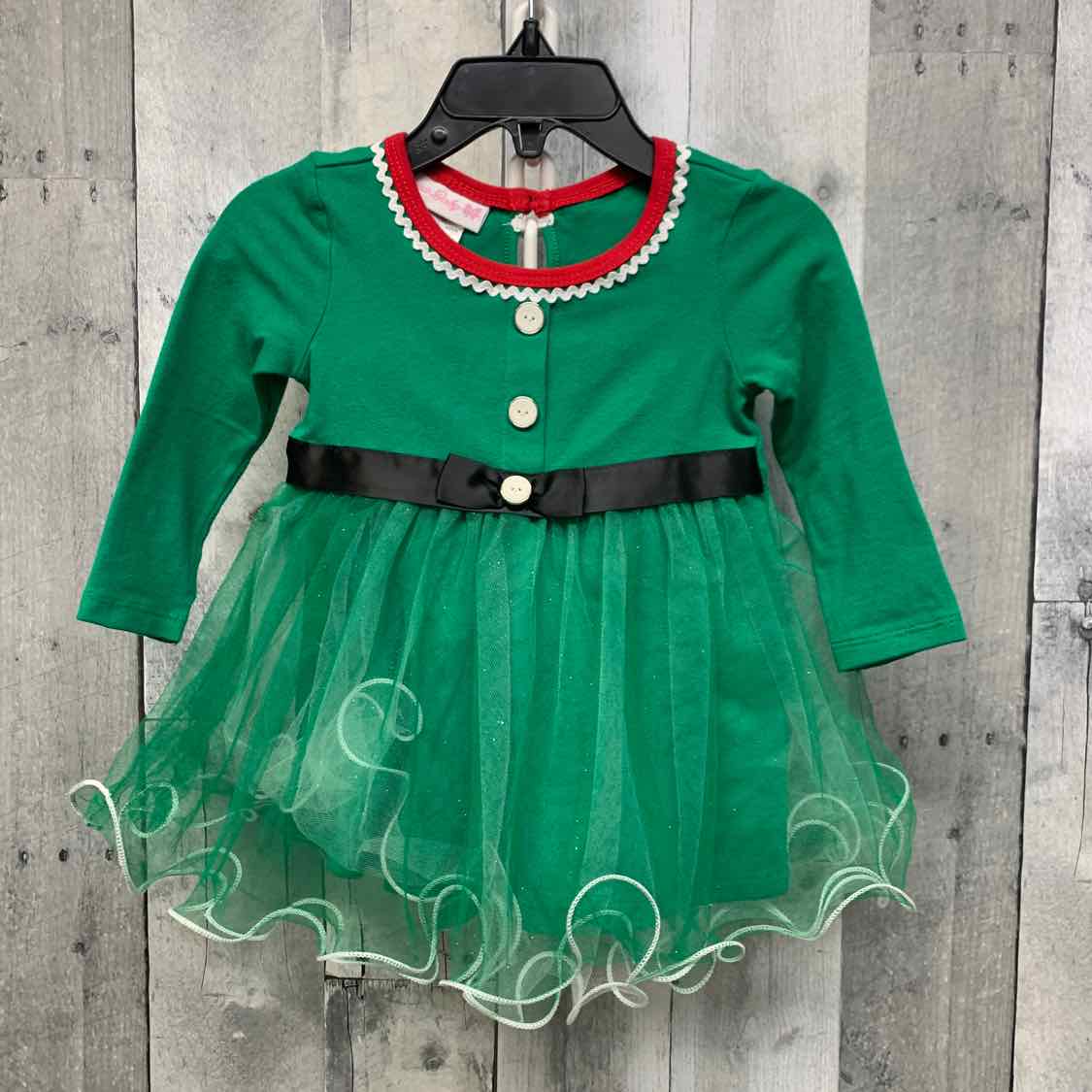 Size 12 Months Green/Red Bonnie Jean/Baby Dress