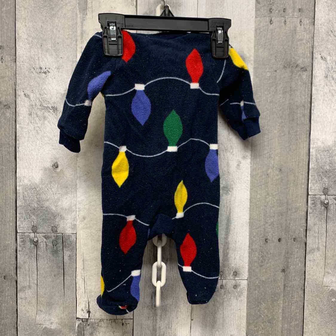 Size Newborn Navy Graphic Carter's Footy PJs