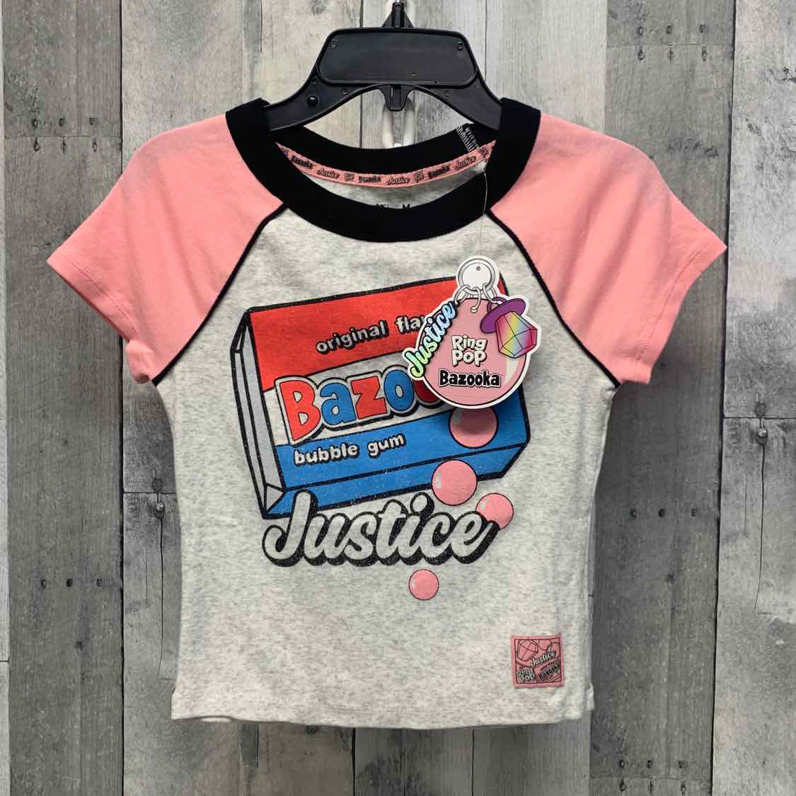 Size 10 Gray/Pink Justice T Shirt - OodlesCB