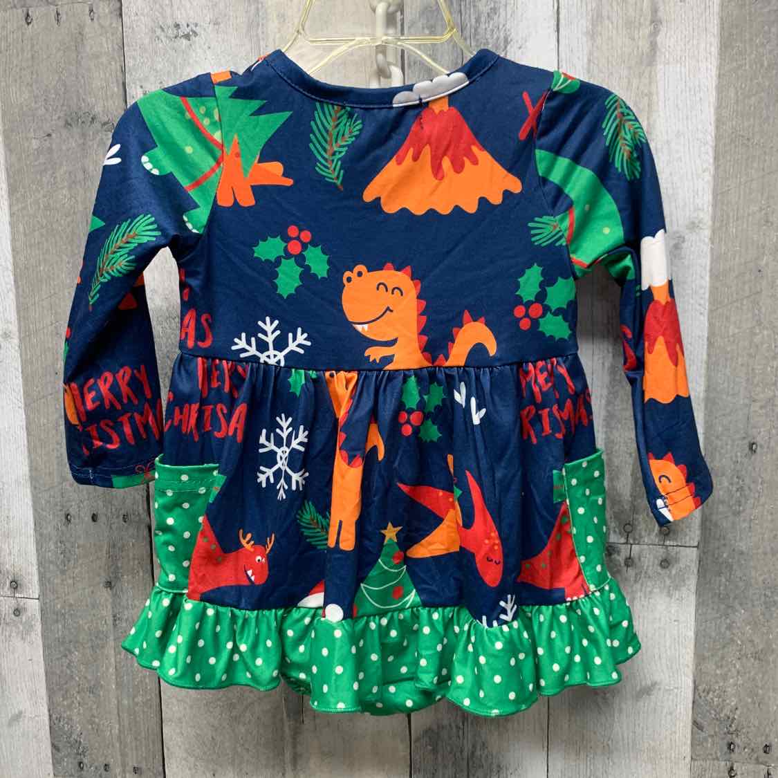 Size 6-12 Months Navy/Green Boutique Brand Romper
