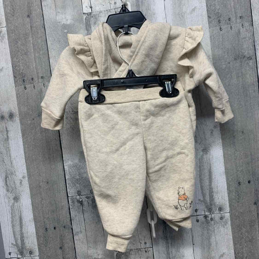 Size 3-6 Months Tan Disney Sweats - 2pc