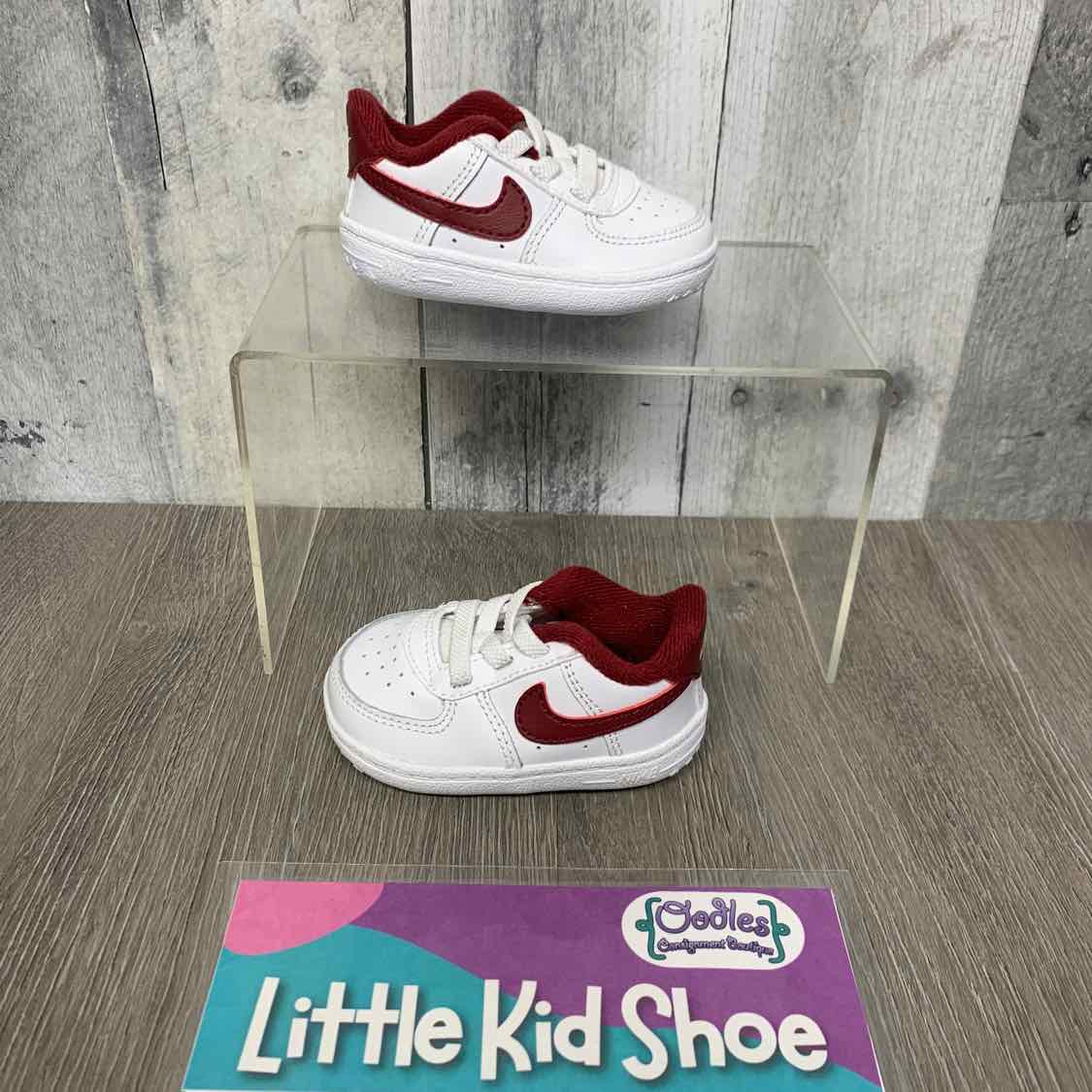 Size 2 White/Red Sport Brand Soft Sole Shoes