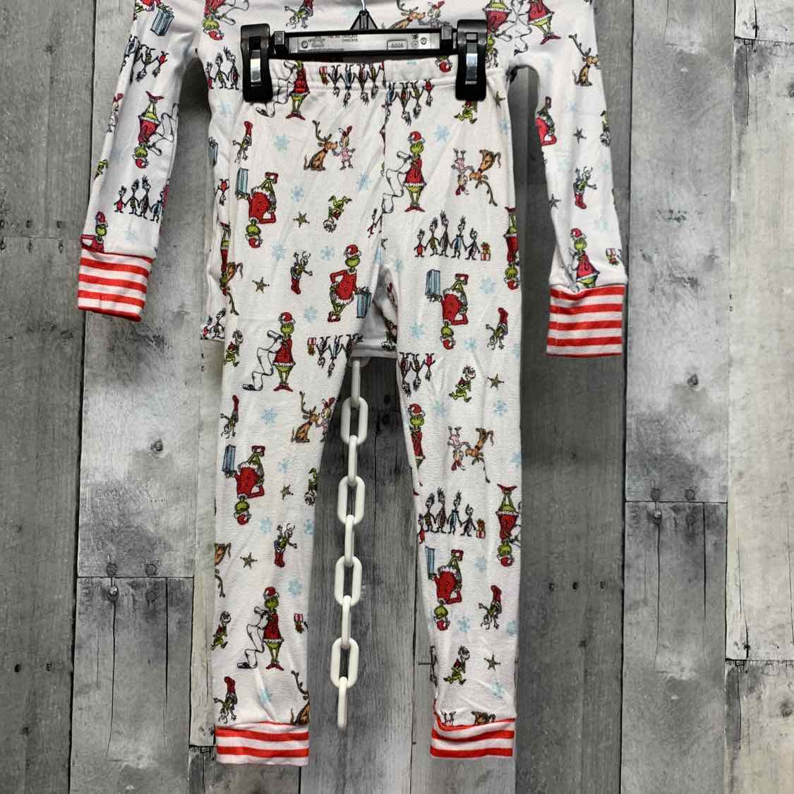 Size 4T White Print Dr Seuss 2pc PJs