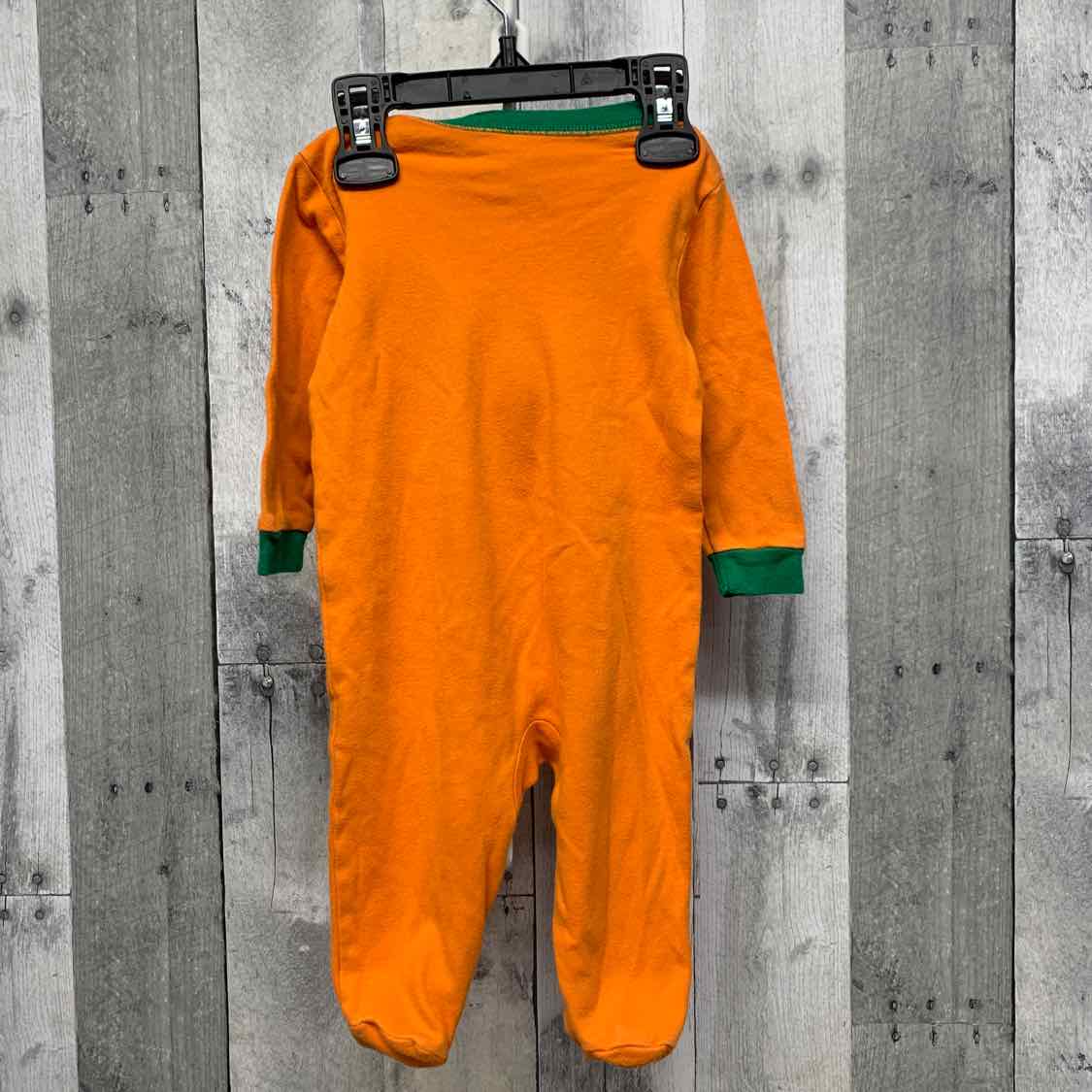 Size 3-6 Months Orange Holiday Brands Footy PJs