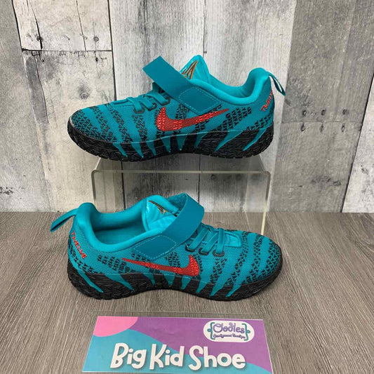 Size 1 Teal/Black Sport Brand Sneakers