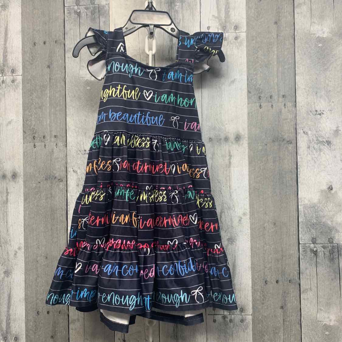 Size 3T Black Print Boutique Brand Dress
