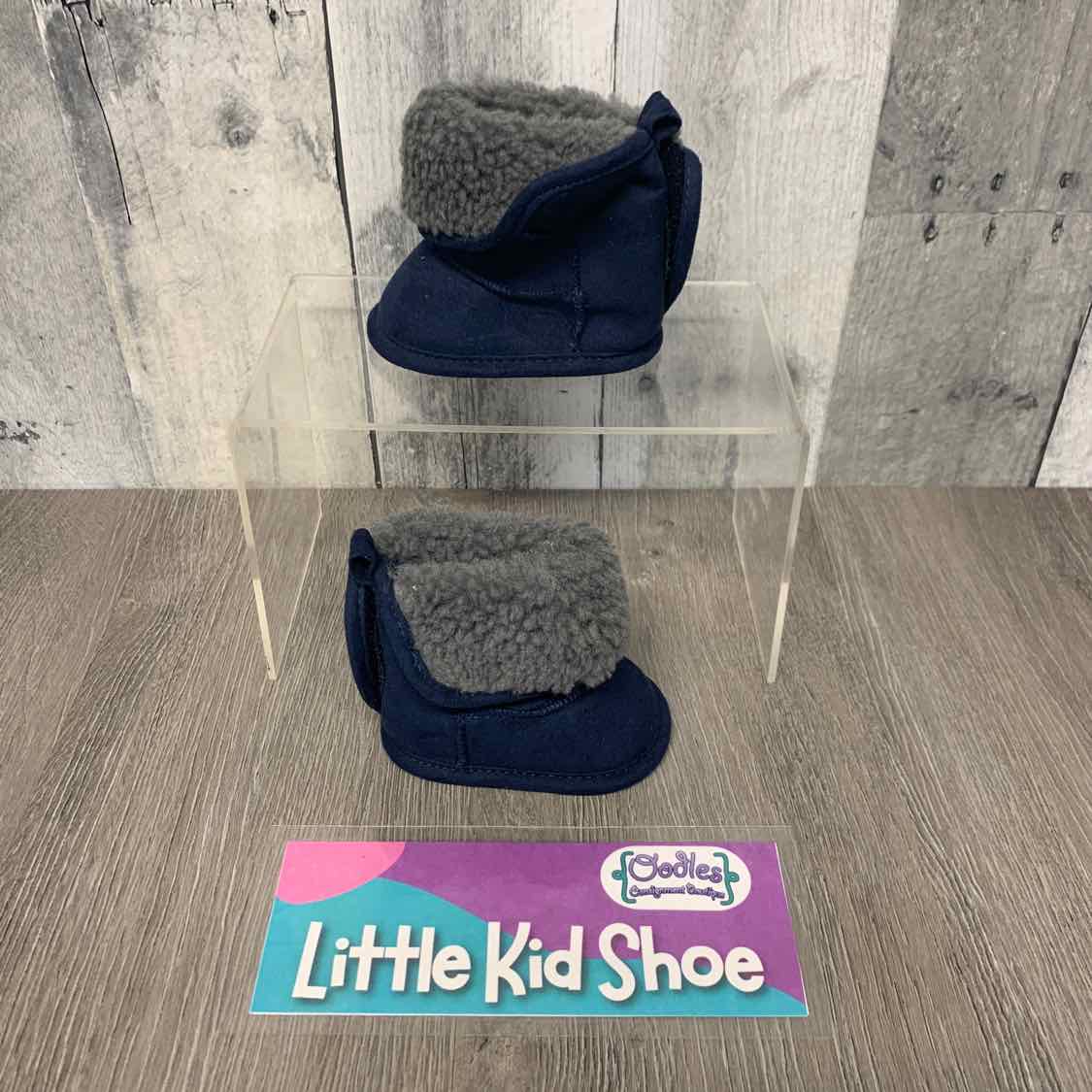 Size 0-3 Months Navy Stepping Stones Soft Sole Shoes - OodlesCB
