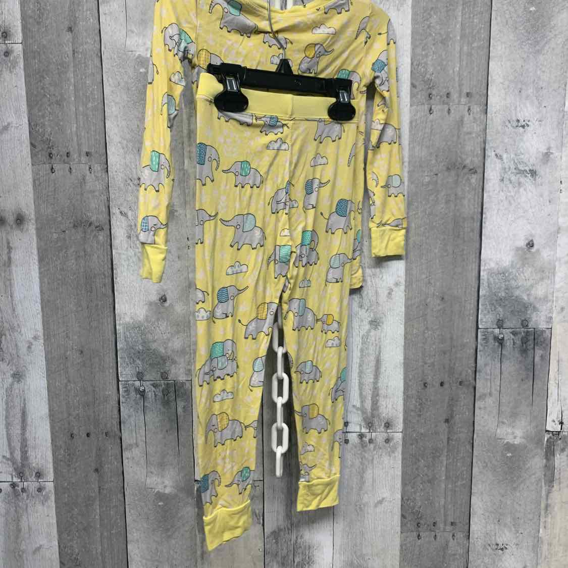 Size 2T Yellow/Gray Little Sleepies 2pc PJs