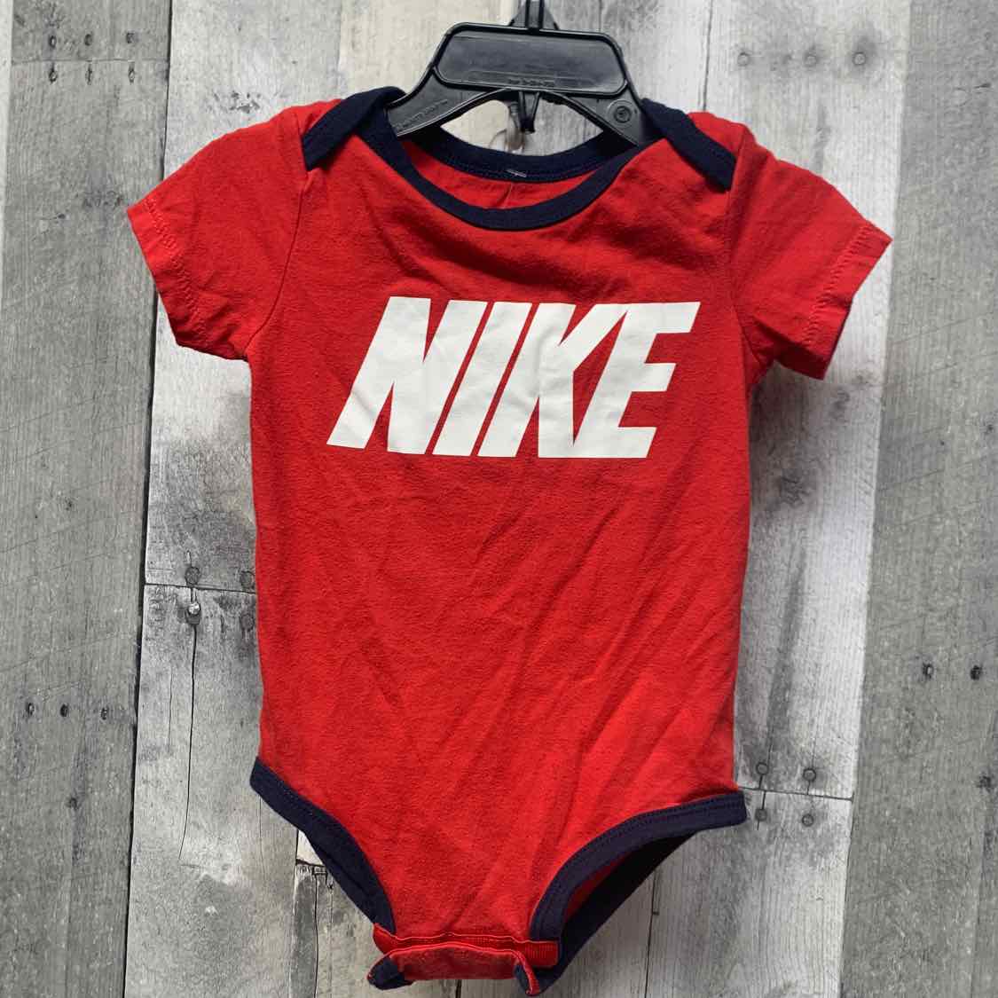 Size 12 Months Red/Navy Sport Brand Bodysuit