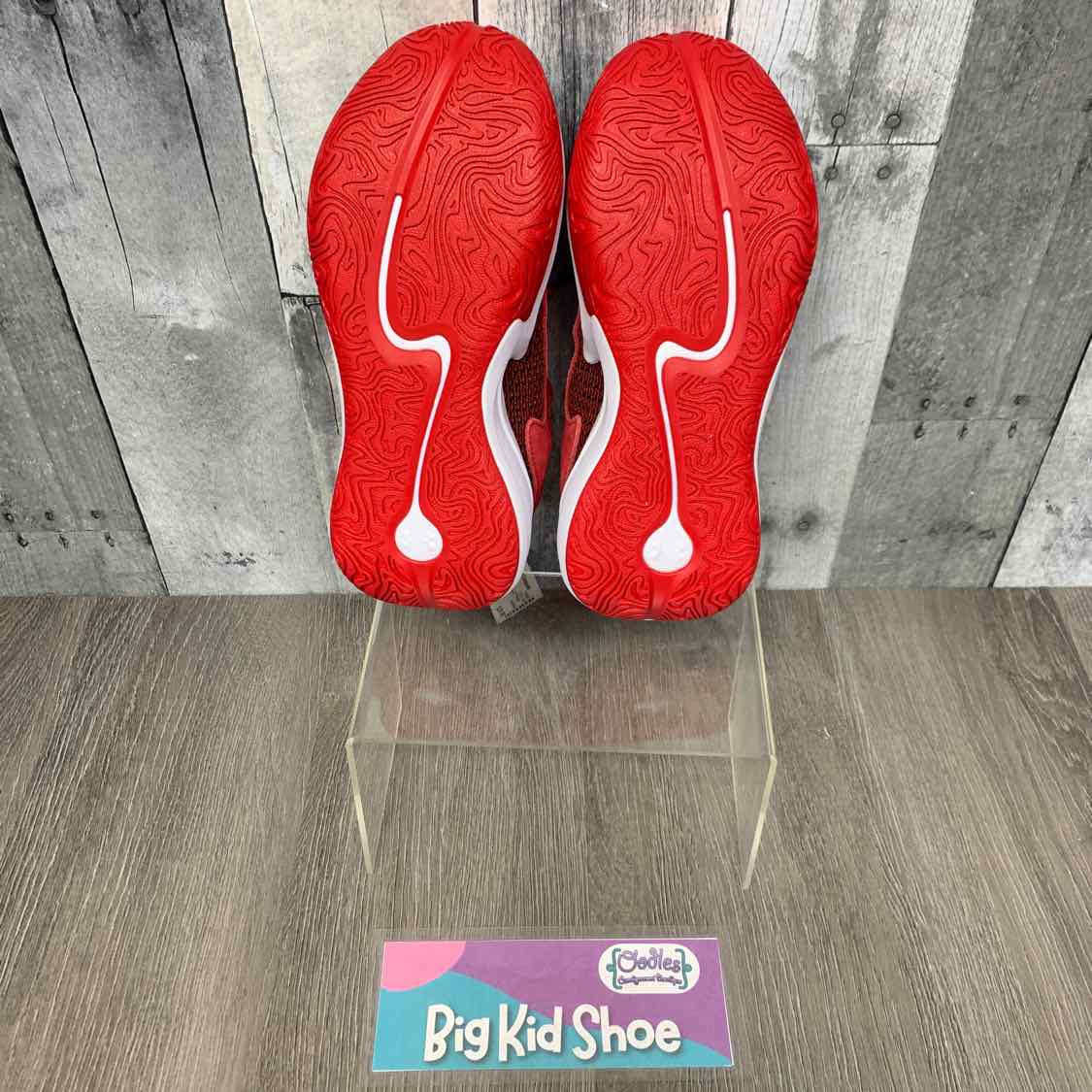 Size 4 Red/White Sport Brand Sneakers