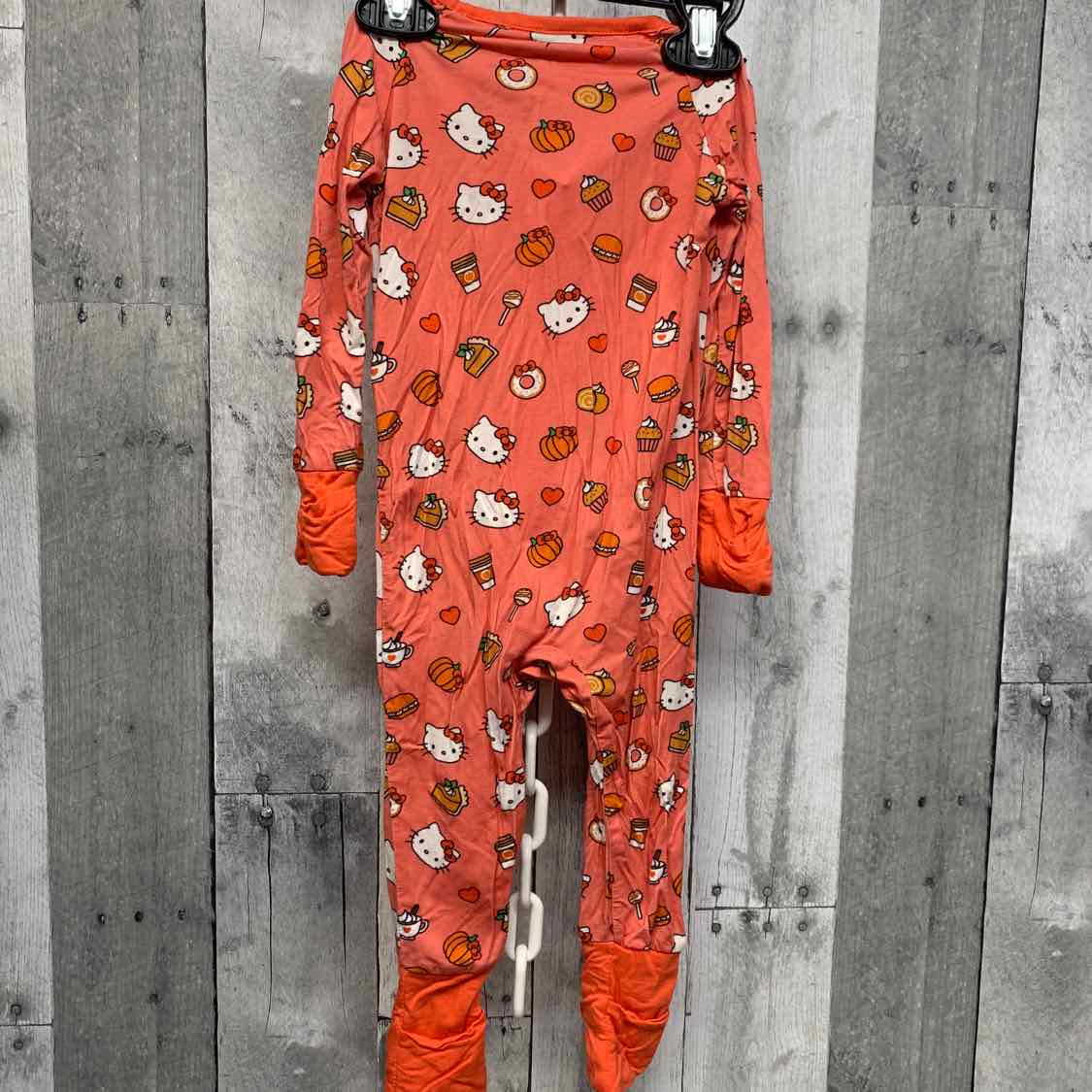 Size 6-12 Months Pink Print Bamboo Footy PJs