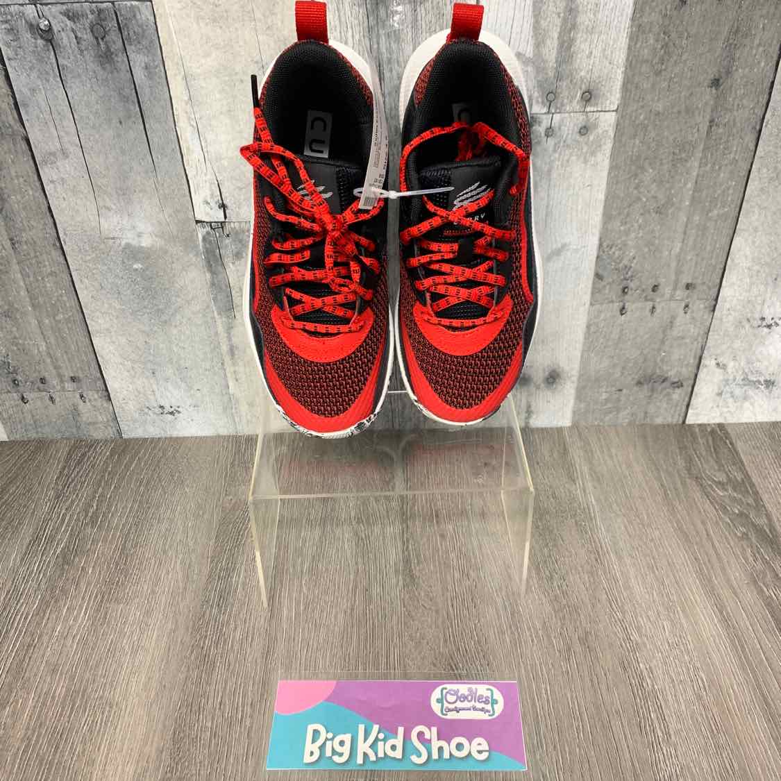 Size 4.5 Black/Red Sport Brand Sneakers
