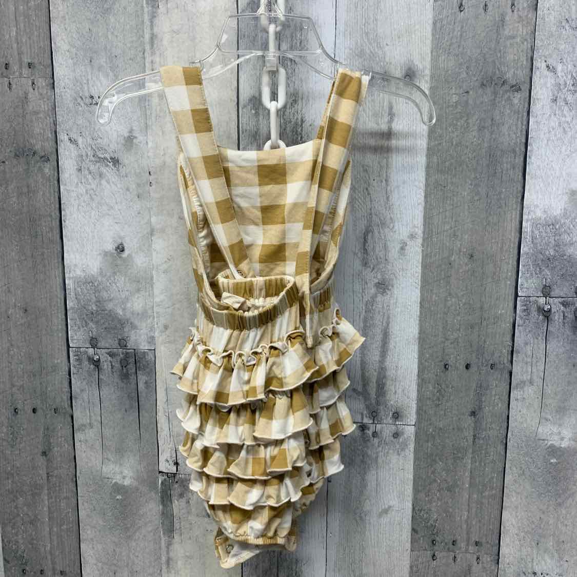 Size 2T Tan Plaid Kate Quinn Romper