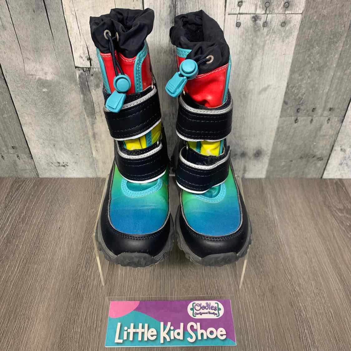 Size 12 Navy/Orange Lands' End Snow Boots