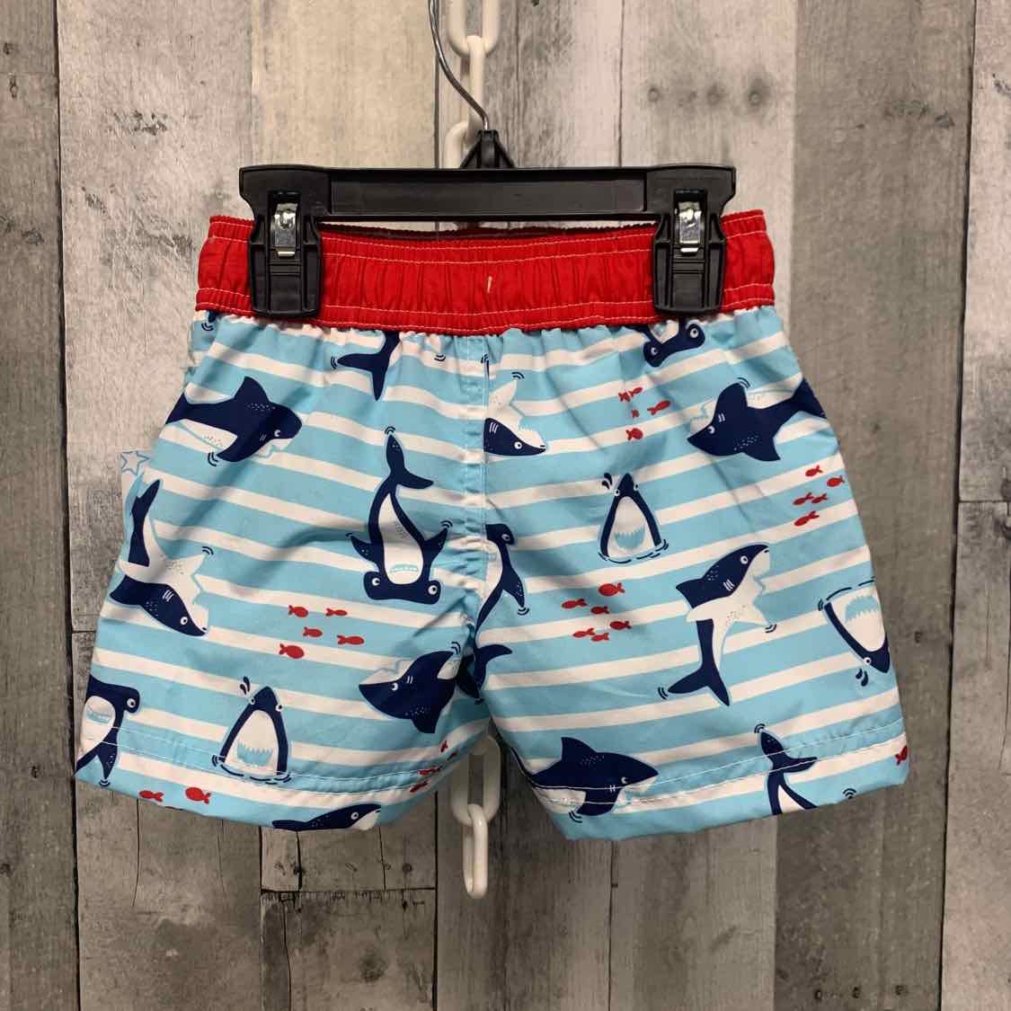 Size 18 Months Blue/White B Brand Swim Trunks - OodlesCB