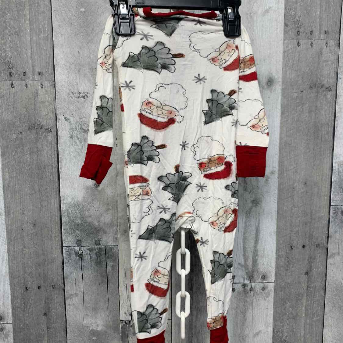 Size 0-3 Months White/Red Boutique Brand Footy PJs