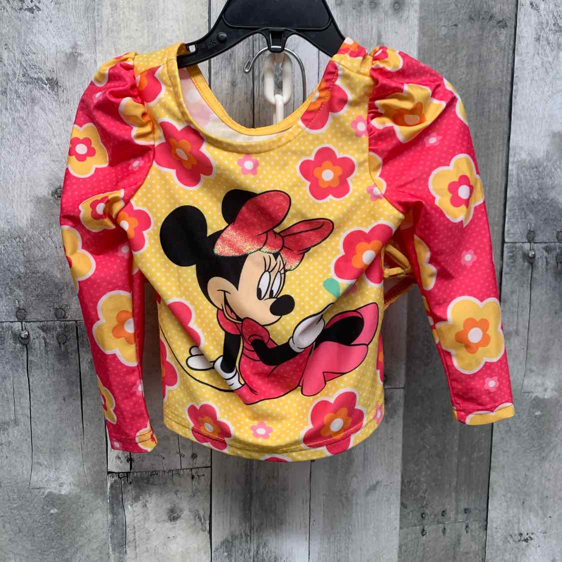 Size 2T Pink/Yellow Disney Swim Suit - 2pc+