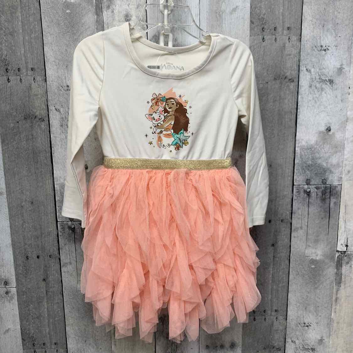 Size 3T White/Pink Disney LS Dress