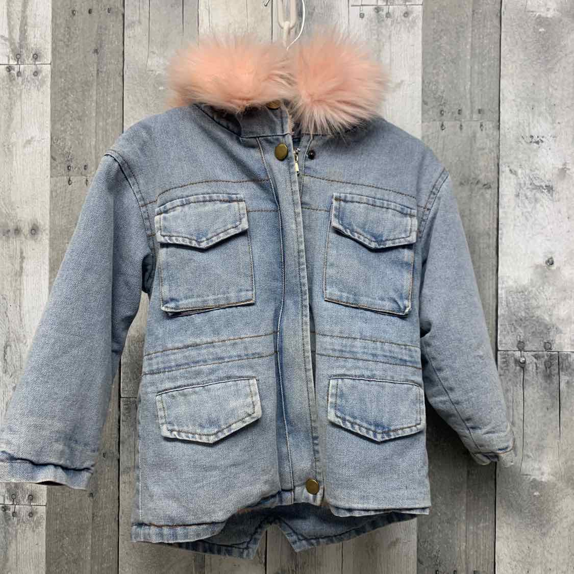 Size 4T Denim/Pink B Brand Snow Jacket