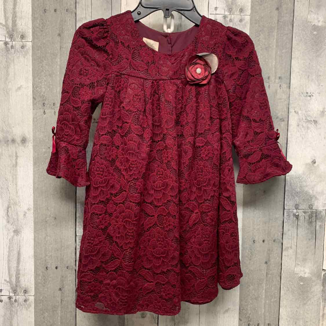 Size 6 Burgundy Laura Ashley LS Dress