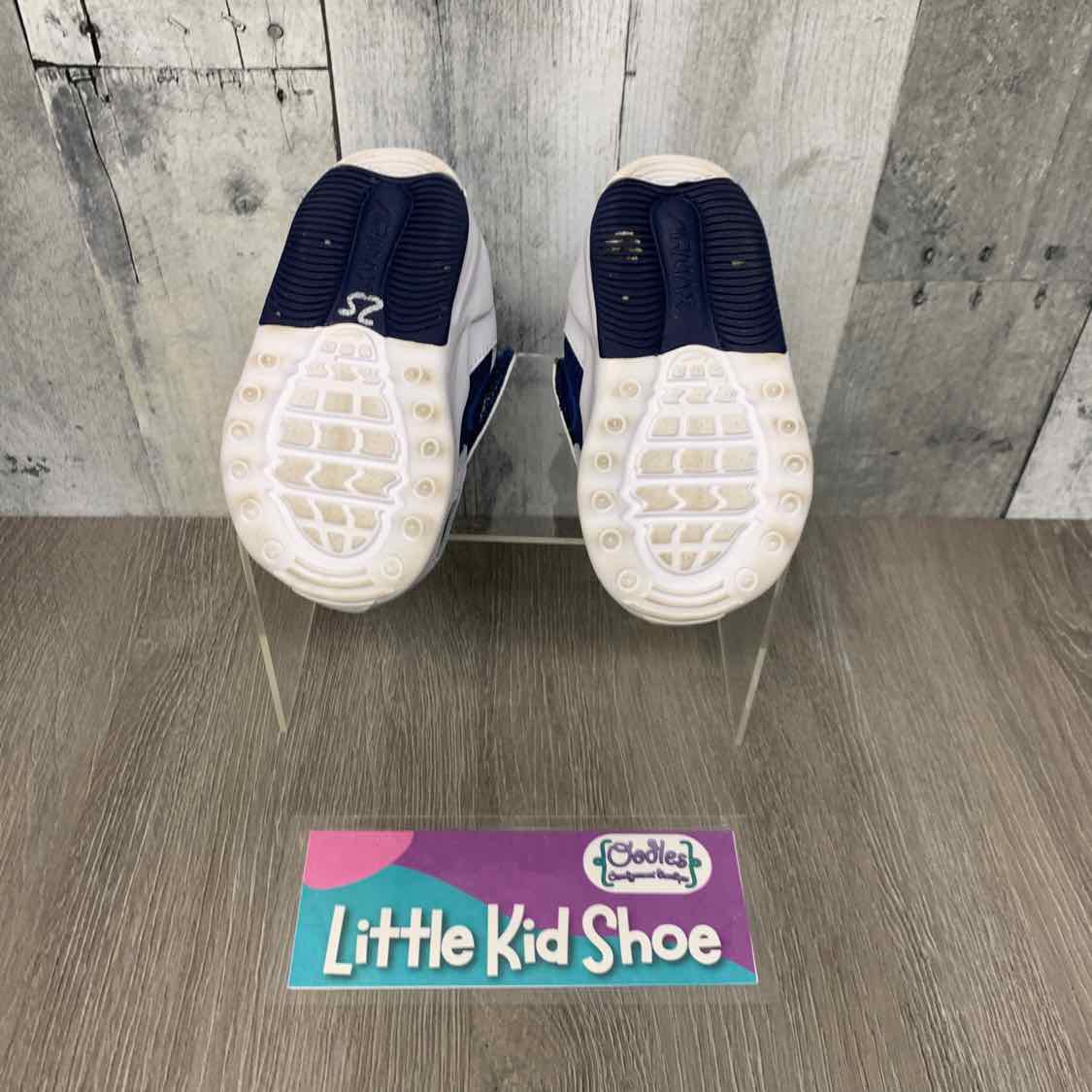 Size 5 White/Blue Sport Brand Sneakers