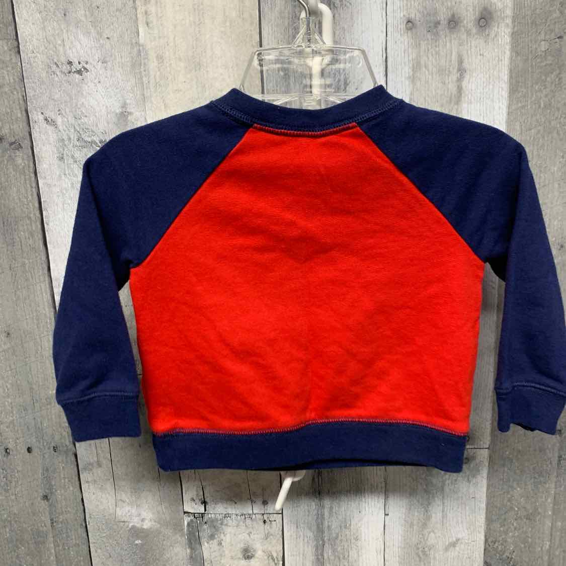 Size 12 Months Red/Navy Cat & Jack Sweat Shirt
