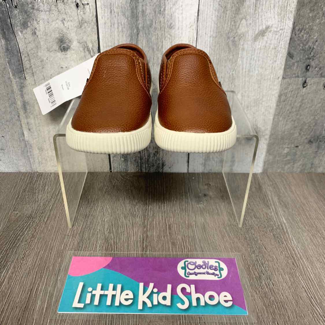 Size 5 Brown/White Carter's Sneakers