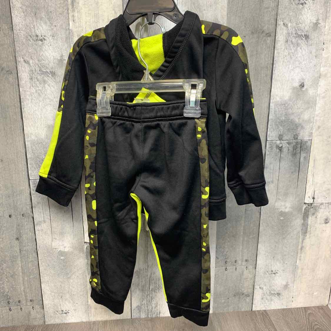 Size 24 Months Black/Green Athletic Works Jacket/Pants