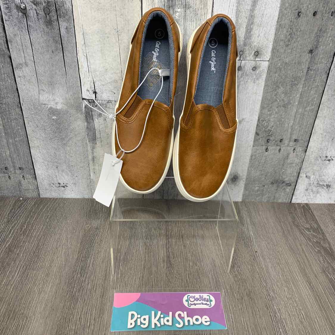 Size 5 Brown Cat & Jack Sneakers