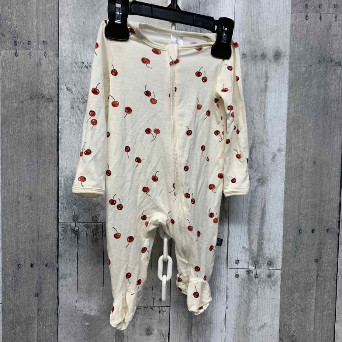 Size Newborn White Print Modern Moments by Gerber Footy PJs