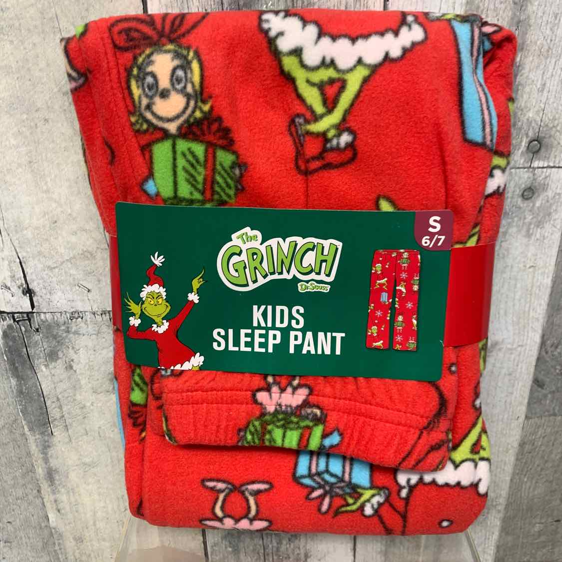 Size 6/7 Red Print Dr Seuss PJ Bottoms