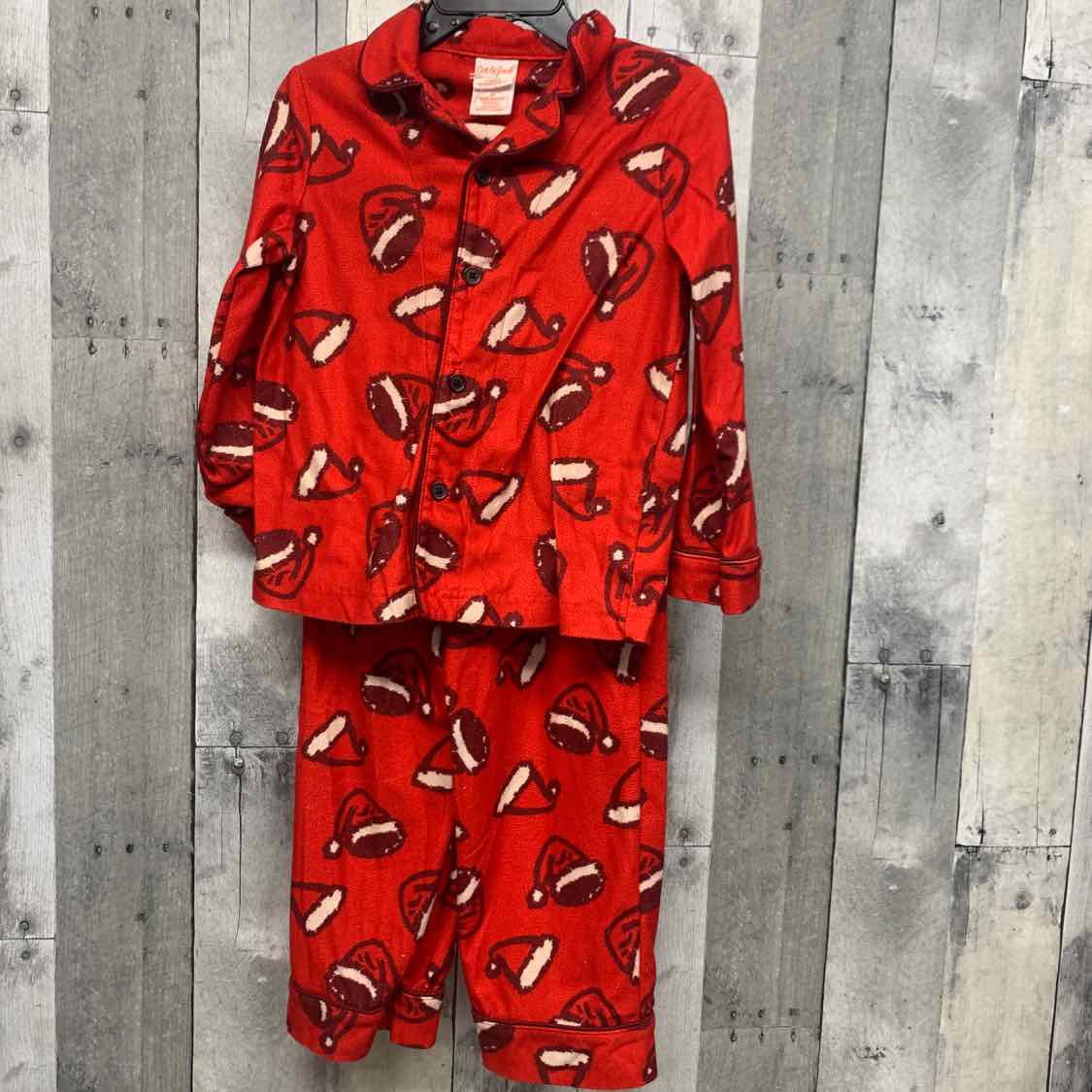 Size 3T Red Print Cat & Jack 2pc PJs