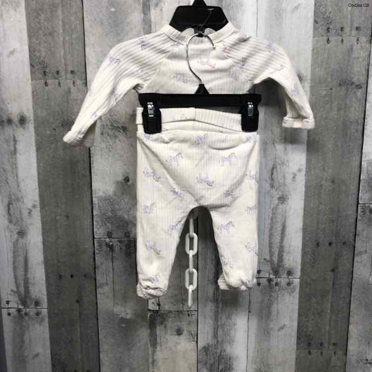 Size 3 Months White Print Just One You Shirt/Pants