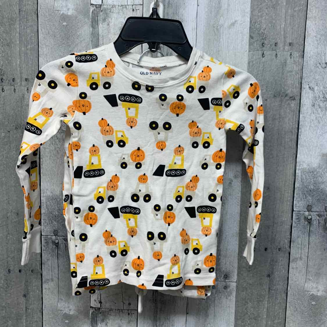 Size 5T White Print Old Navy 2pc PJs
