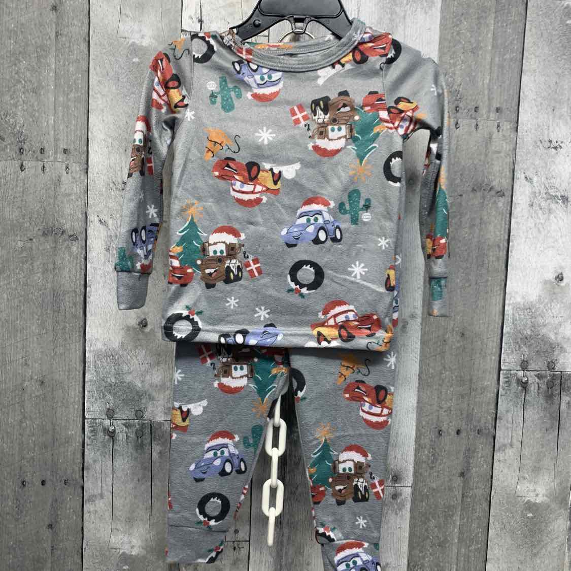 Size 2T Gray Print Disney 2pc PJs
