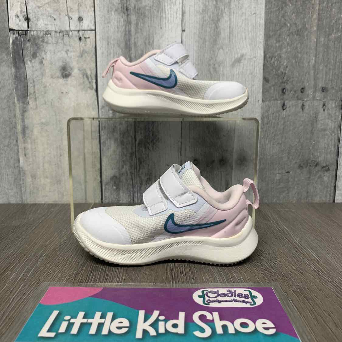 Size 5 White/Pink Sport Brand Sneakers