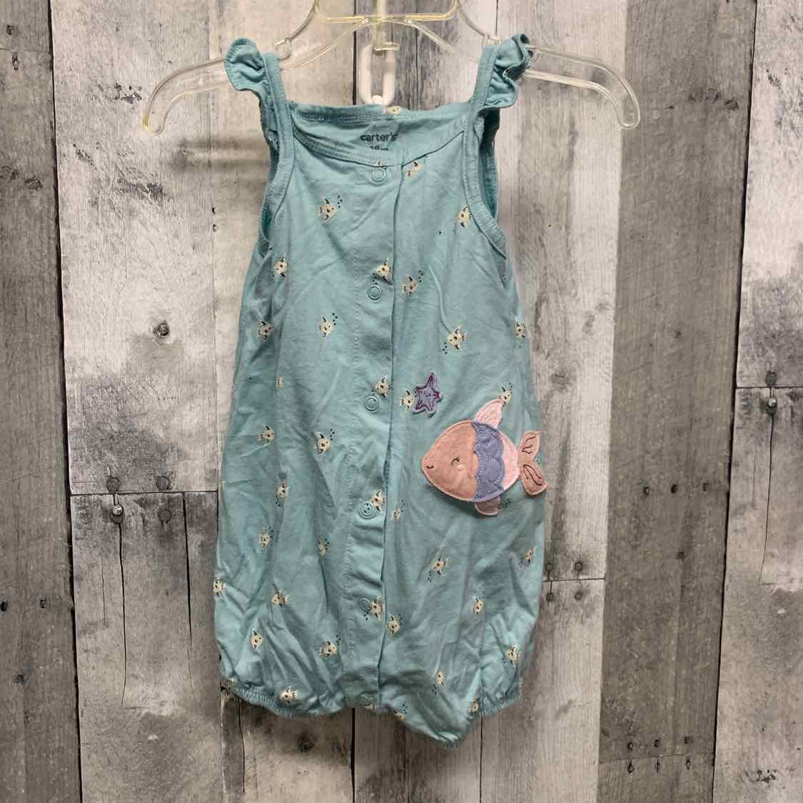 Size 18 Months Teal/Pink Carter's Romper - OodlesCB