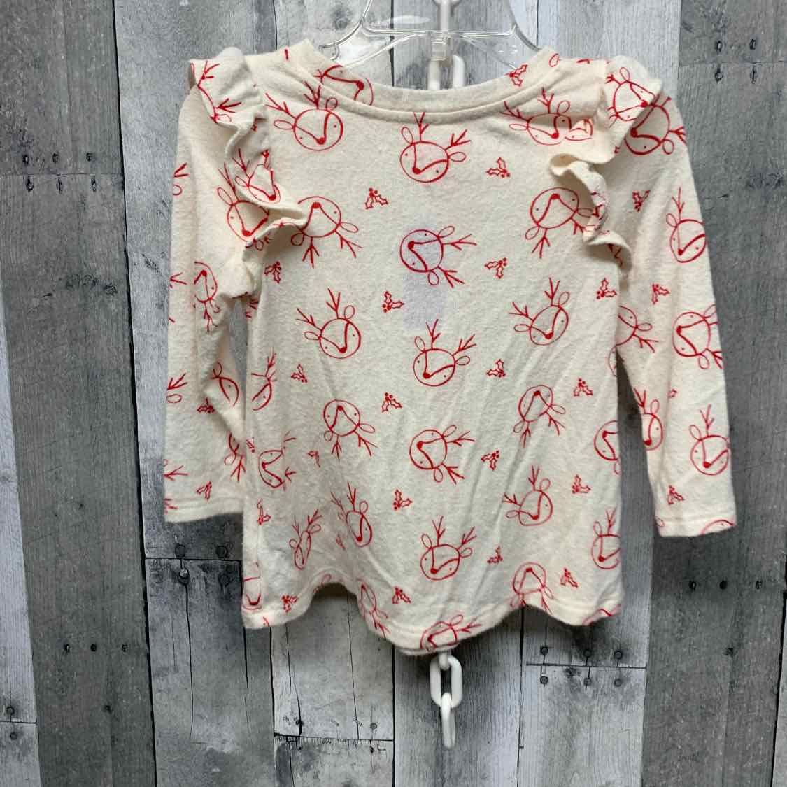 Size 2T Red/White Cat & Jack Long Sleeve Shirt