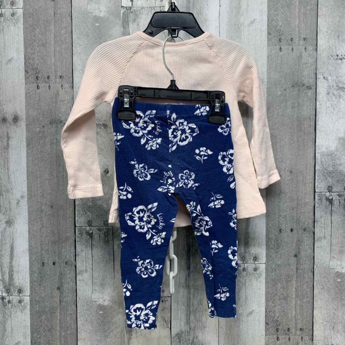 Size 2T Pink/Blue Lucky Brand Shirt/Leggings