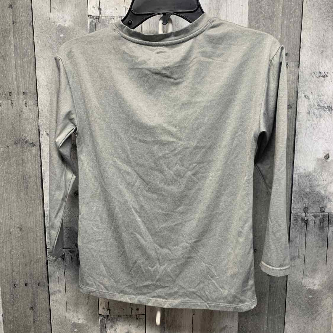 Size 6X Gray Graphic Sport Brand Long Sleeve Shirt